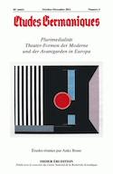 Etudes germaniques, no 04, 2011